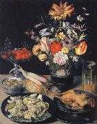 Georg Flegel Style life table with flowers, Essuaren and Studenglas oil painting picture wholesale